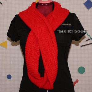 Red infinity scarf